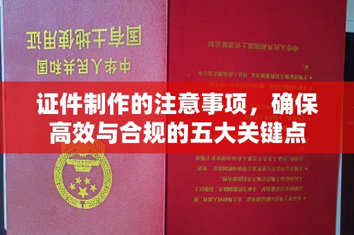 三台证件制作的注意事项，确保高效与合规的五大关键点